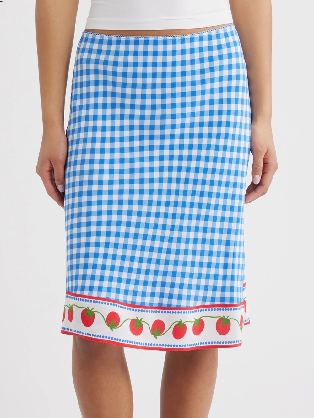 Rails X Giadzy Grazia Gingham Tomatoes Skirt